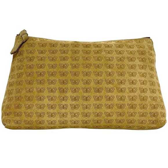 Bottega Veneta pouch ec-24690 beige butterfly suede and leather 33091930357SB...